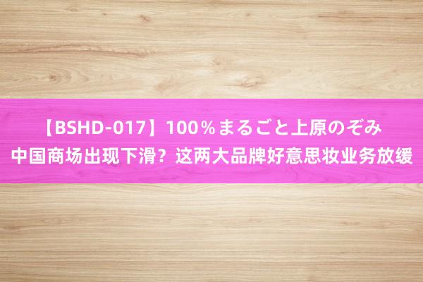 【BSHD-017】100％まるごと上原のぞみ 中国商场出现下滑？这两大品牌好意思妆业务放缓