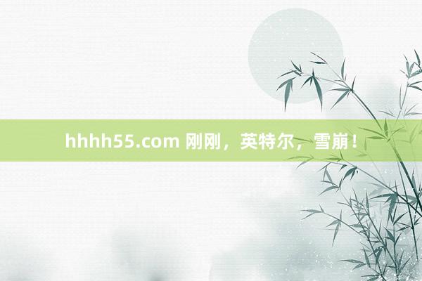 hhhh55.com 刚刚，英特尔，雪崩！