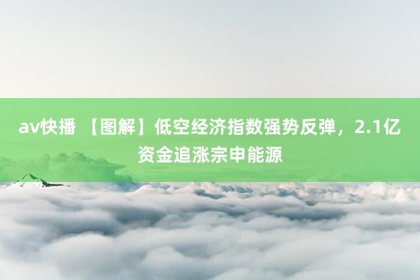 av快播 【图解】低空经济指数强势反弹，2.1亿资金追涨宗申能源