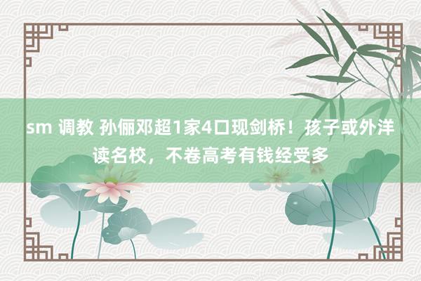 sm 调教 孙俪邓超1家4口现剑桥！孩子或外洋读名校，不卷高考有钱经受多