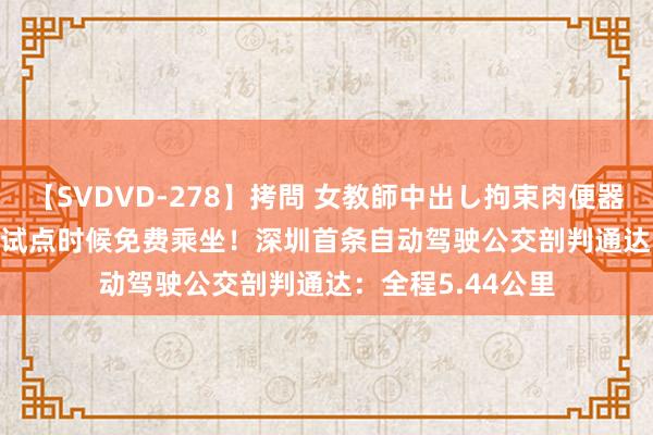 【SVDVD-278】拷問 女教師中出し拘束肉便器 仁科百華 RISA 试点时候免费乘坐！深圳首条自动驾驶公交剖判通达：全程5.44公里